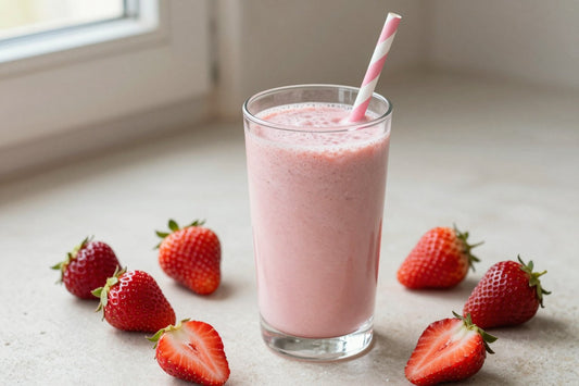 Creamy Strawberry Smoothie in a glass