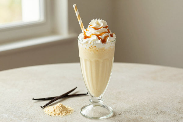 Crème Brûlée Milkshake in a glass