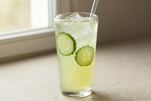 Cucumber Lemonade in a glass