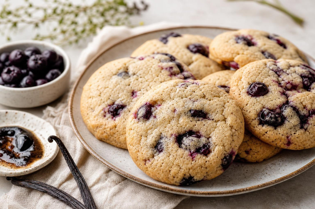 Dairy-free berry vanilla cookies