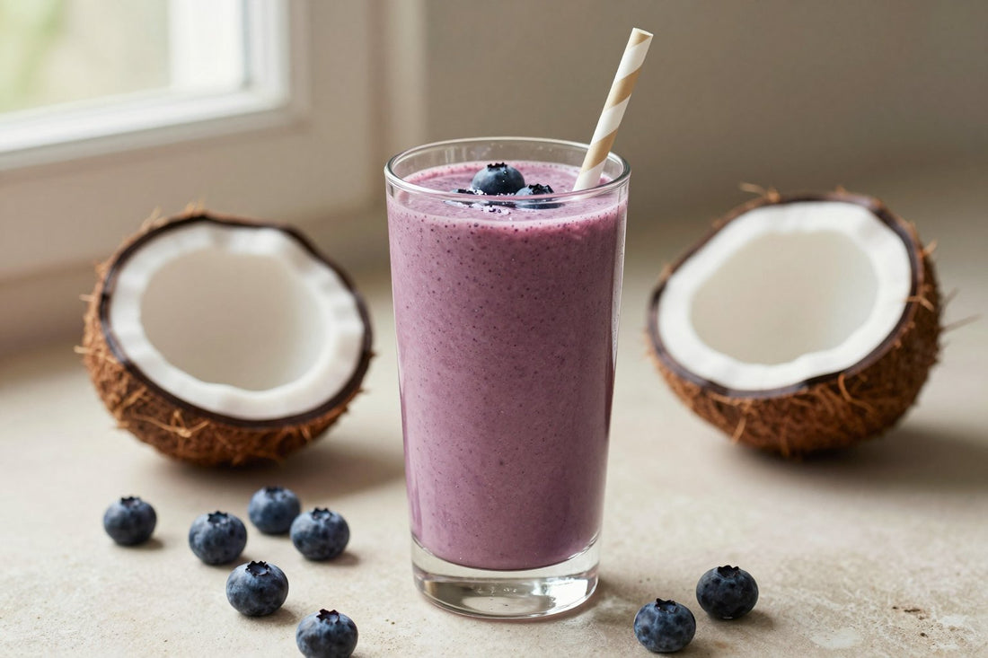 Dairy-Free Blueberry Smoothie in a glass