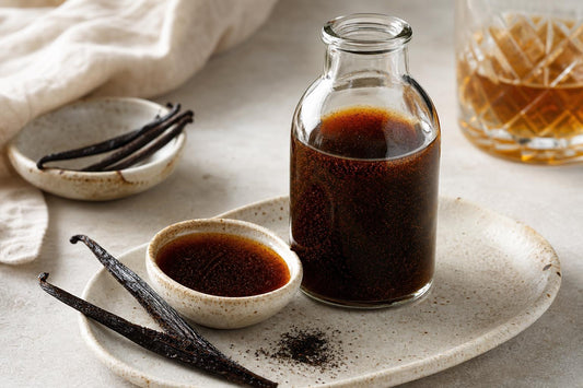 Bourbon homemade vanilla extract made with Indonesian vanilla