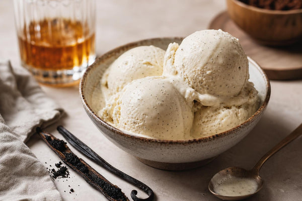 Dairy-free bourbon vanilla ice cream