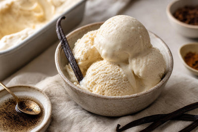 Dairy-free brown butter vanilla ice cream