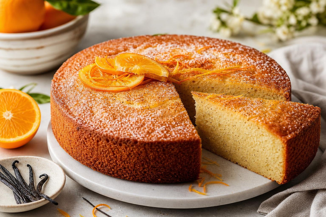 Dairy-free citrus vanilla layer cake