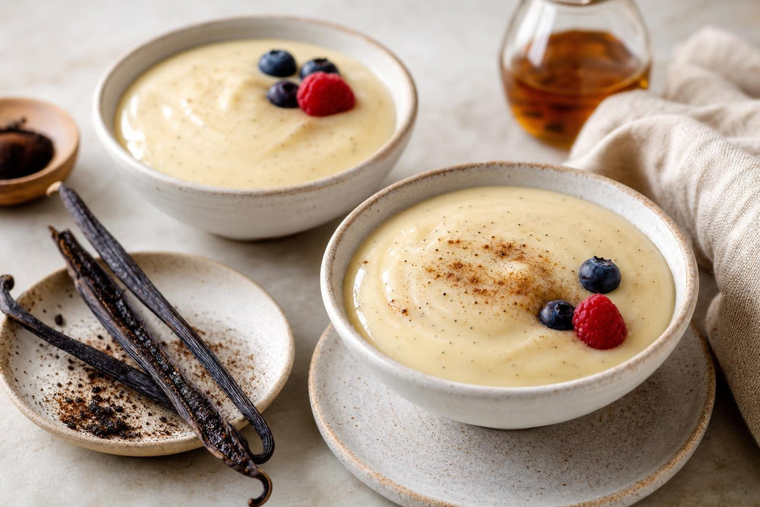 Dairy-free maple vanilla pudding