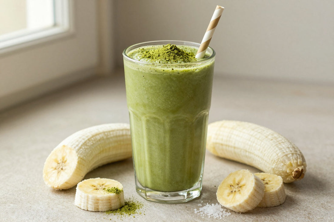 Dairy-Free Matcha Smoothie in a glass