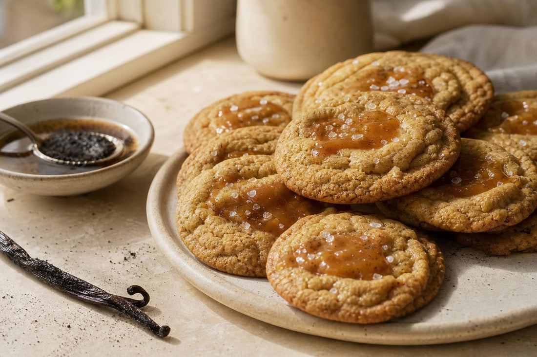 Dairy-free salted caramel vanilla cookies