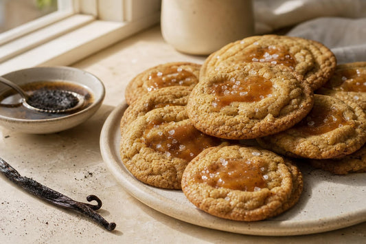 Dairy-free salted caramel vanilla cookies