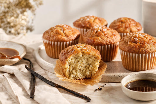 Dairy-free salted caramel vanilla muffins