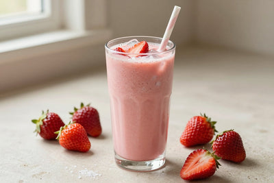 Dairy-Free Strawberry Smoothie in a glass