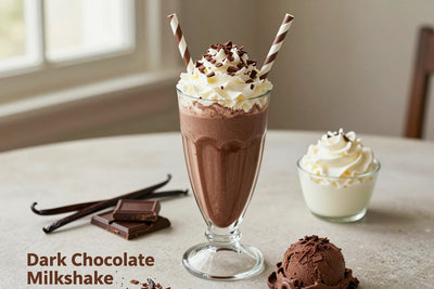 Dark Chocolate Milkshake in a glass