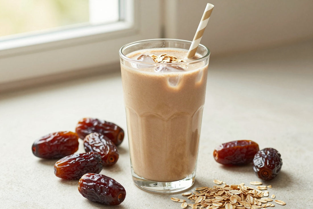 Date Oatmeal Smoothie in a glass