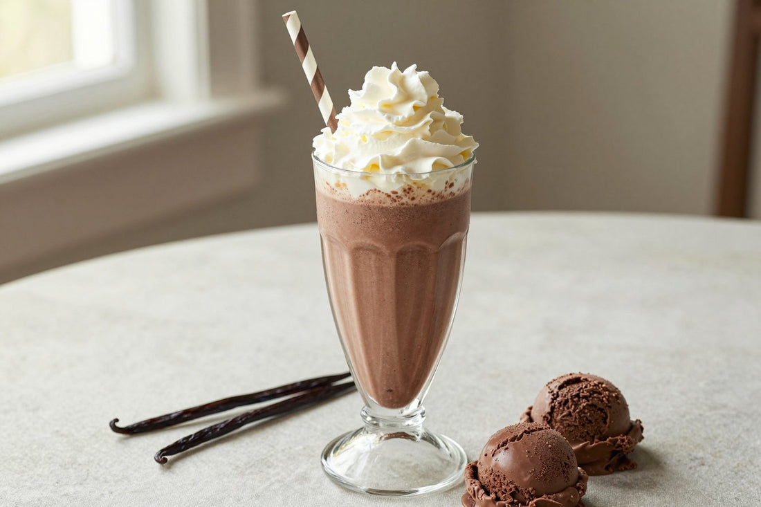 Devil's Food Cake Milkshake in a glass