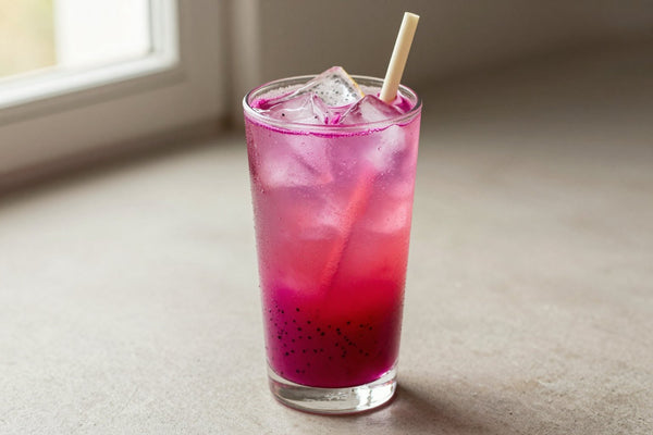Dragon Fruit Lemonade in a glass