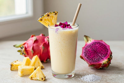 Dragon Fruit Pineapple Smoothie in a glass