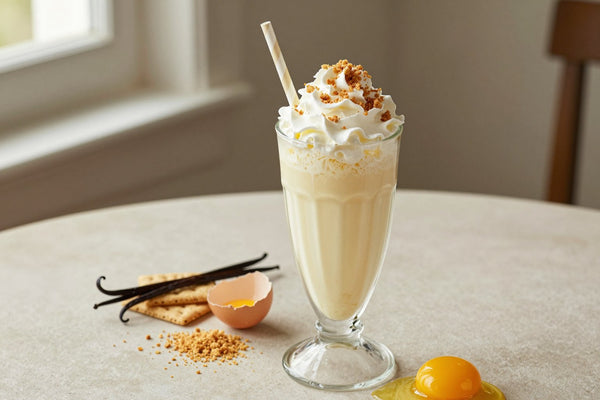 Egg Custard Pie Milkshake in a glass