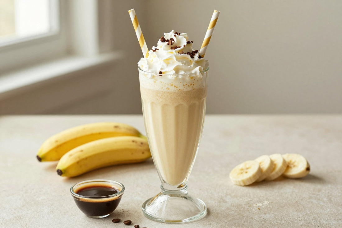 Espresso Banana Milkshake in a glass