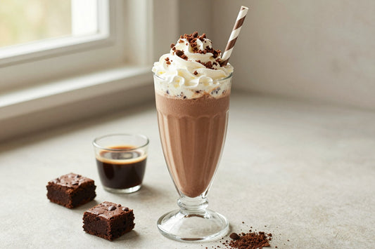 Espresso Brownie Milkshake in a glass