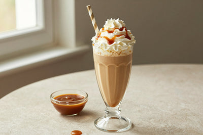 Espresso Caramel Milkshake in a glass
