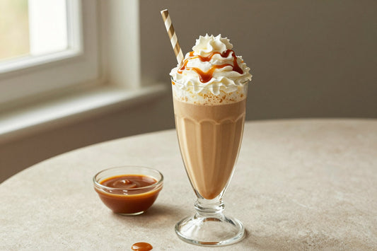 Espresso Caramel Milkshake in a glass