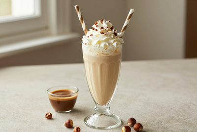 Espresso Hazelnut Milkshake in a glass