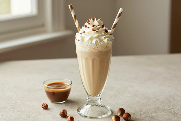 Espresso Hazelnut Milkshake in a glass