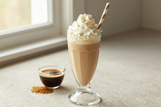 Espresso Malt Milkshake in a glass