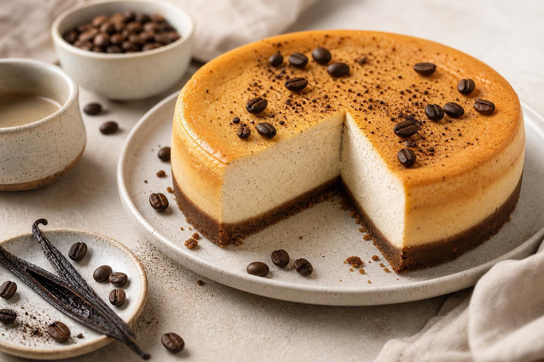Espresso vanilla cheesecake