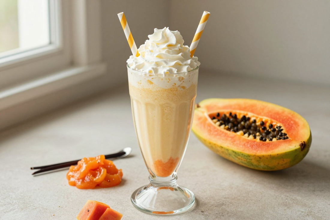 Exotic Fruit Blend Milkshake in a glass