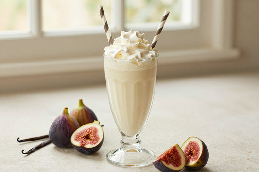 Fig Vanilla Milkshake in a glass
