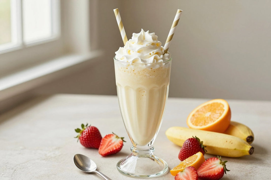 Fruit Cream Milkshake in a glass