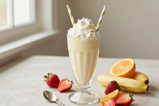 Fruit Cream Milkshake in a glass