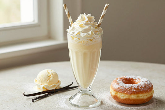 Glazed Donut Milkshake in a glass
