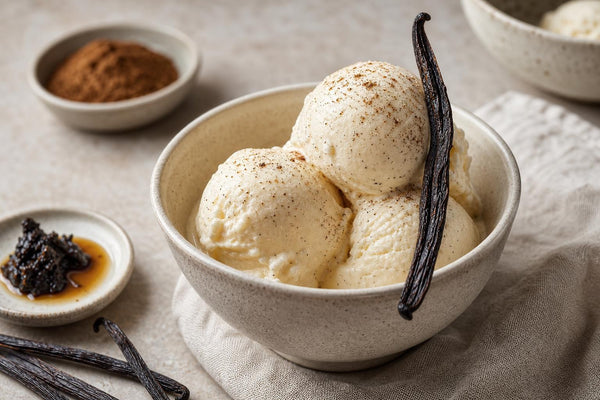 Gluten-free almond vanilla ice cream