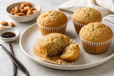 Gluten-free almond vanilla muffins