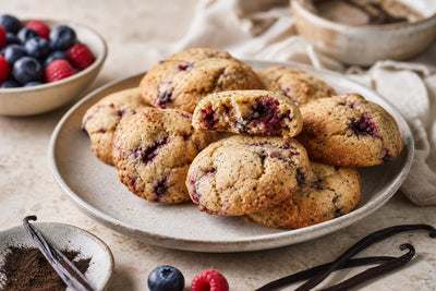 Gluten-free berry vanilla cookies
