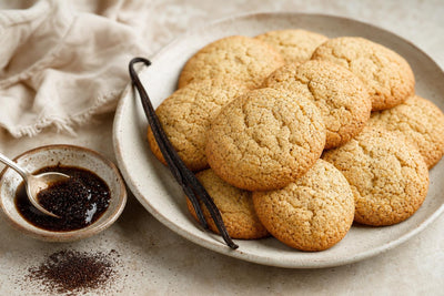 Gluten-free cardamom vanilla cookies made with Mexican vanilla