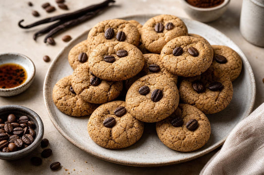 Gluten-free espresso vanilla cookies made with Mexican vanilla