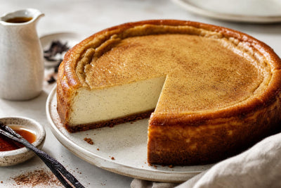 Gluten-free maple vanilla cheesecake