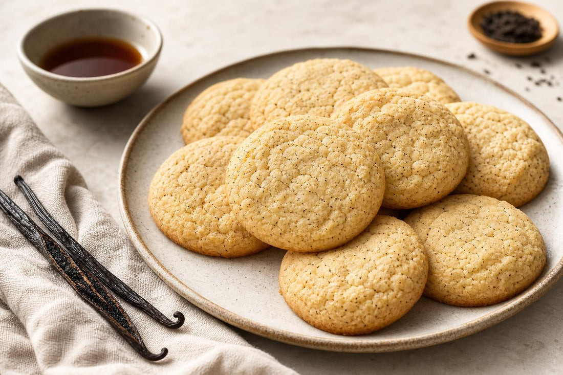 Gluten-free vanilla cookies made with Mexican vanilla