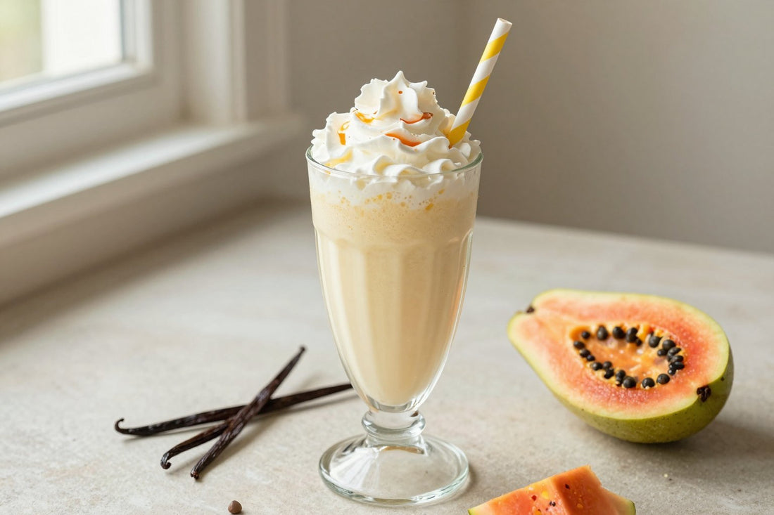 Guava Cream Milkshake in a glass