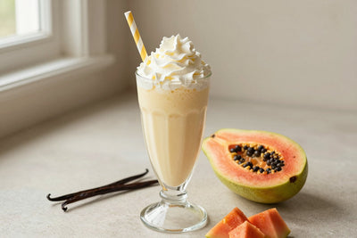 Guava Vanilla Milkshake in a glass