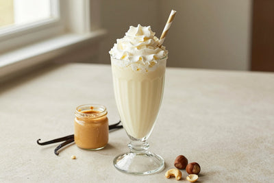 Hazelnut Cashew Milkshake in a glass