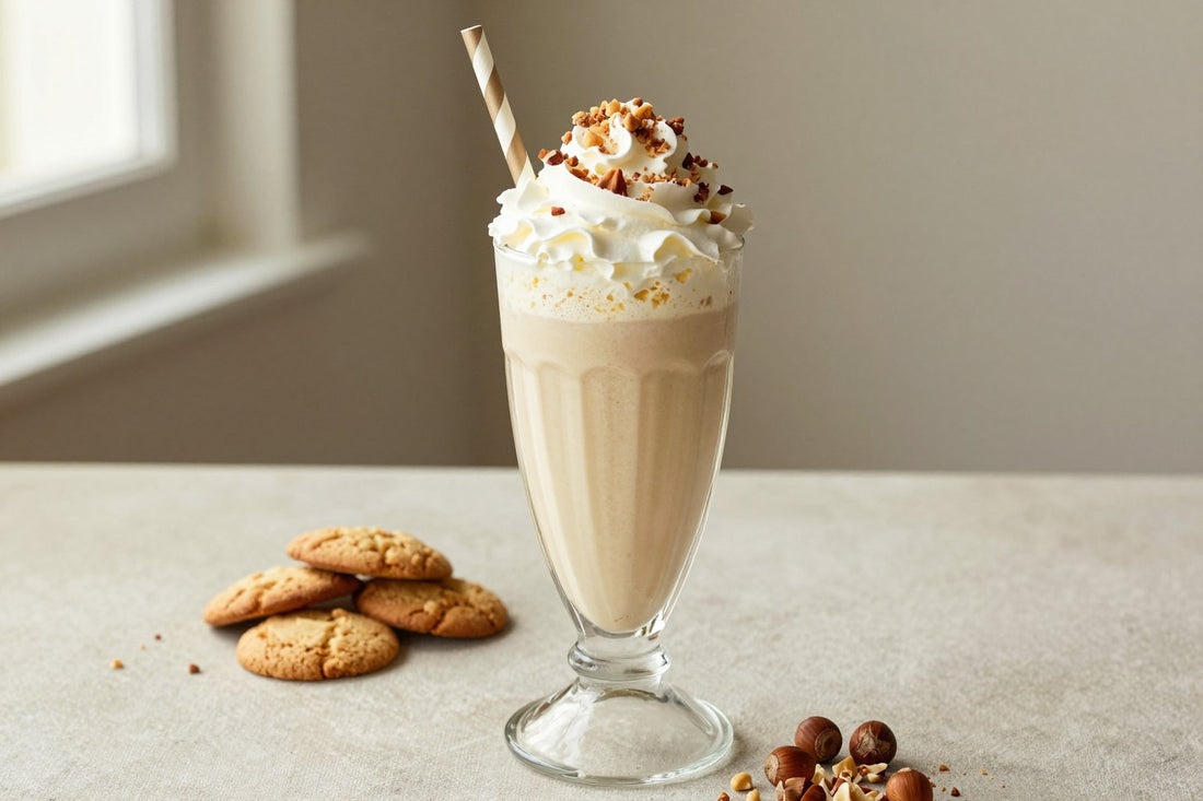 Hazelnut Cookie Milkshake in a glass