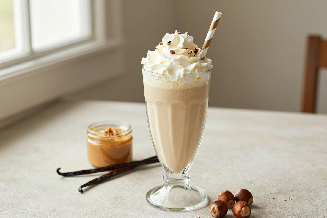 Hazelnut Latte Milkshake in a glass