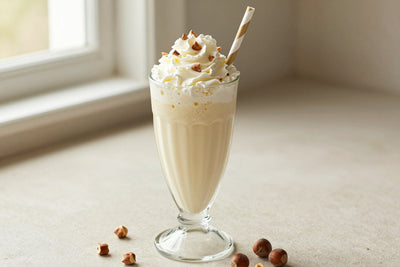 Hazelnut Milkshake in a glass