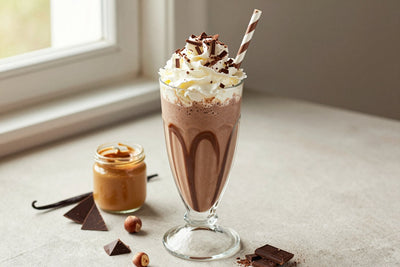 Hazelnut Mocha Milkshake in a glass