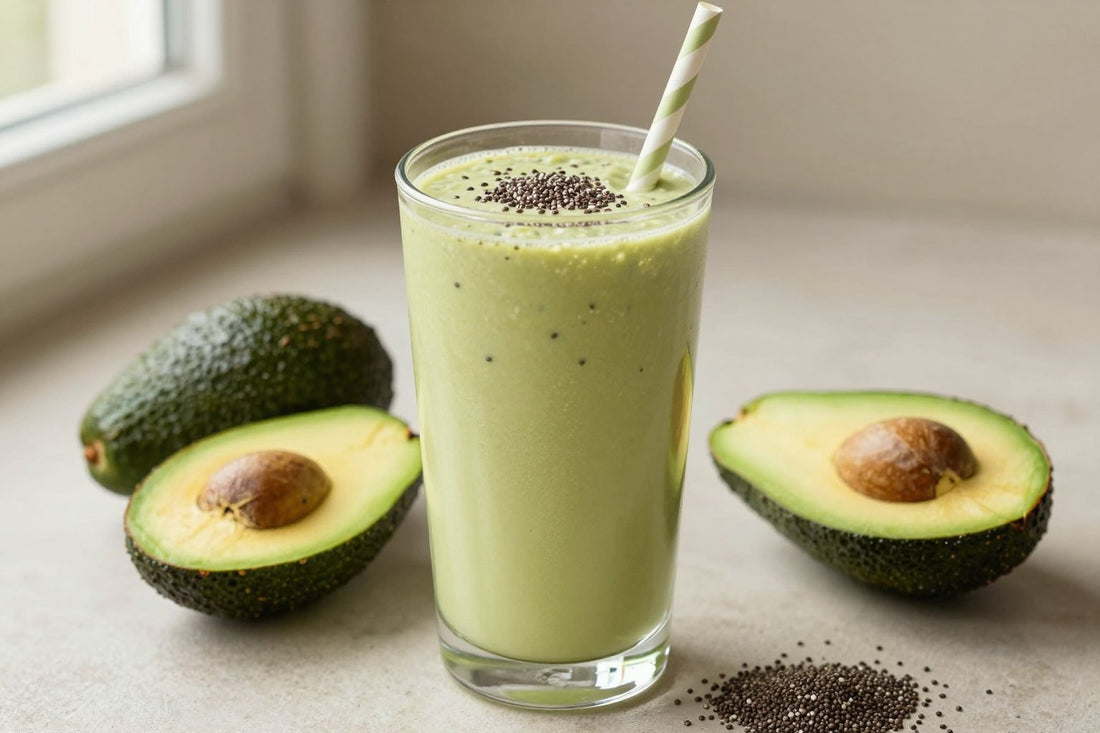 High-Fiber Avocado Smoothie in a glass