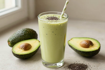 High-Fiber Avocado Smoothie in a glass